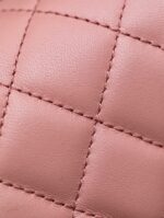 Chanel Classic Woman’s 11 Handbag Pink With Bag Handle Bell 18cm - Image 9