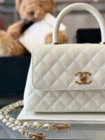 Chanel Coco Replica 11 Handbag Lizard Skin White With Lock Gold 23cm - Image 2