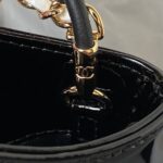 Chanel Mini Shopping Bag Handbags Shiny Leather Lock Gold 31cm - Image 6