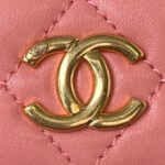 Chanel Woc Pink Handbags With Pearl Handle 11.5×14.5×5.5cm - Image 5