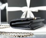 Chanel Woc Handbags Lock Silver Mix Handle Leather 19x12cm - Image 4