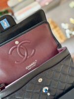 Chanel Classic 11 Handbags Woman’s Black Leather Lock Silver 23cm - Image 7