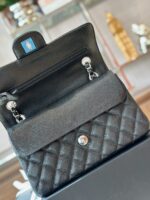 Chanel Classic 11 Handbags Woman’s Black Leather Lock Silver 23cm - Image 6