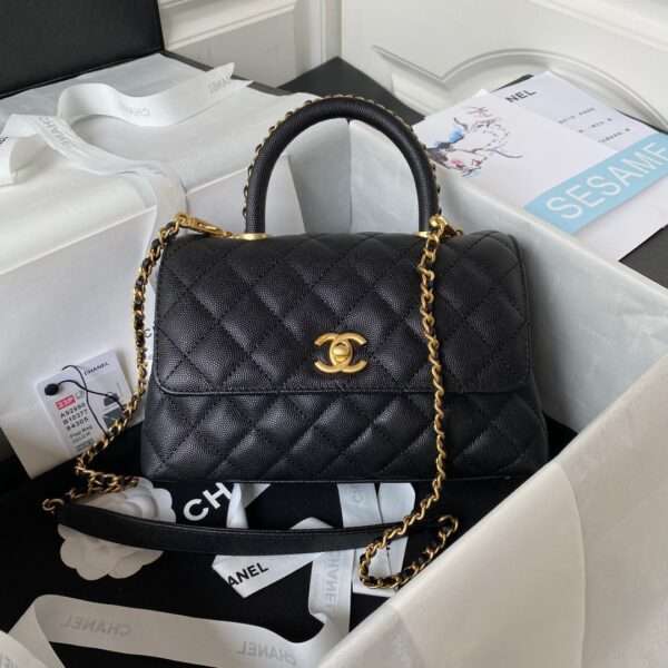 Tui-Xach-Hang-Hieu-Chanel-Coco-Mau-Den-Sieu-Cap-24cm-5-600x600-1.jpg Chanel Coco Handbags Woman’s Lizard Skin Black 24cm - Image 1