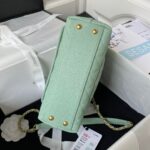 Chanel Coco Pastel Blue Handbags With Lock Gold 24cm - Image 2