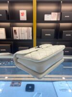 Chanel Trendy White Smooth Leather With Lock Black Handbags 25cm - Image 7