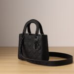 Dior Lady Matte Women’s Black Handbag 20cm - Image 3