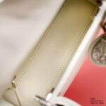 Dior My Lady White Beaded Handbag 21x18x9cm - Image 4