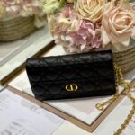 Dior Woc Women’s Black Handbag with Gold Lock 20×11.5×3.5cm - Image 8