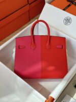 HN 25 Pink/Red Epson Leather Gold Hardware - Image 3