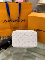 Louis Vuitton LV Alpha Monogram White Handbag 24x16x8cm - Image 3