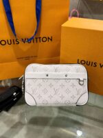 Louis Vuitton LV Alpha Monogram White Handbag 24x16x8cm - Image 7