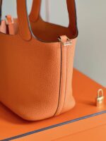 HN 18 Orange Togo Leather Gold Hardware - Image 7