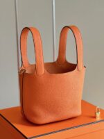 HN 18 Orange Togo Leather Gold Hardware - Image 9