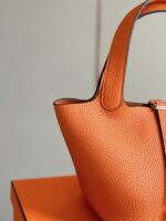 HN 18 Orange Togo Leather Gold Hardware - Image 4