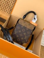 Louis Vuitton LV Camera Box Monogram Like Auth Handbags 12.5×17.6x6cm - Image 2