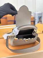 Louis Vuitton LV Capucines Lock Gold Handbags Cowhide Leather 21cm - Image 5