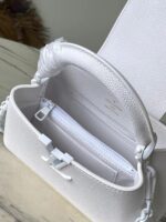 Louis Vuitton LV Capucines Handbags White Leather 21cm - Image 5