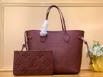 Louis Vuitton LV Never Full Plum Red Handbags 32x29x17cm - Image 8
