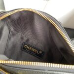 Chanel Bumbag Black Wrinkled Leather Lock Gold Handbags 34x15x6cm - Image 7