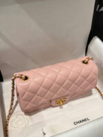 Chanel Classic Bell Bag Handbags Woman’s Like Auth Pink Sheepskin 20cm - Image 7