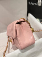 Chanel Classic Bell Bag Handbags Woman’s Like Auth Pink Sheepskin 20cm - Image 2