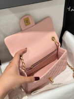 Chanel Classic Bell Bag Handbags Woman’s Like Auth Pink Sheepskin 20cm - Image 3