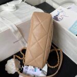 Chanel Woc Brown Handbags Pearl Handle Plated 11.5×14.5x5cm - Image 8