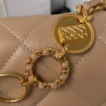 Chanel Woc Brown Handbags Pearl Handle Plated 11.5×14.5x5cm - Image 3