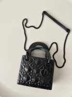 Dior Lady Matte Black Diamond Pattern 17cm - Image 2