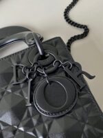 Dior Lady Matte Black Diamond Pattern 17cm - Image 9