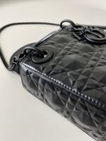 Dior Lady Matte Black Diamond Pattern 17cm - Image 8