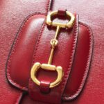 Gucci 1955 Horsebit Women’s Handbag Super Smooth Red Leather 25cm - Image 8