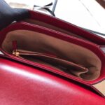 Gucci 1955 Horsebit Women’s Handbag Super Smooth Red Leather 25cm - Image 6