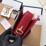 Gucci 1955 Horsebit Women’s Handbag Super Smooth Red Leather 25cm - Image 2