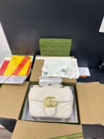 Gucci Marmont High Quality White Women’s Handbag 22cm - Image 9