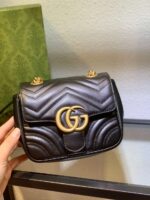 Gucci Marmont Rep 11 Women’s Handbag High Quality Black 20cm - Image 8