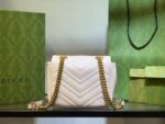 Gucci Marmont Replica 1:1 Women’s Handbag High Quality White 20cm - Image 3