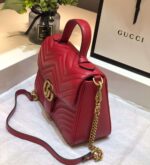 Gucci Marmont Top Handle Like Auth Women’s Handbag Red 27cm - Image 5
