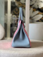 HN 30 Liam Blue/ Rose Pink Togo Leather Gold Hardware - Image 4
