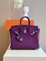 HN 25 Dark Purple Togo Leather Palladium Hardware - Image 2