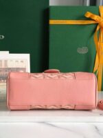 Goyard Saigon Handbag Pink Women’s Wooden Handle 20x15cm - Image 4