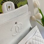 Chanel Classic Flap Medium White with Gold Hardware - Image 6