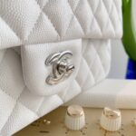 Chanel Classic Flap Medium White with Gold Hardware - Image 8