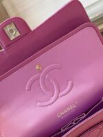 Chanel Classic Handbags Woman’s Purple Lock Silver 25cm - Image 6