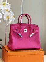 HN Rose Shocking Taurillon Clemence Palladium Hardware - Image 6