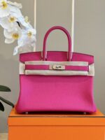 HN Rose Shocking Taurillon Clemence Palladium Hardware - Image 7