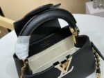 Louis Vuitton LV Capucines BB Black Cowhide Leather Handbags 21x14x8cm - Image 4