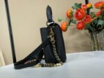 Louis Vuitton LV Capucines BB Black Cowhide Leather Handbags 21x14x8cm - Image 6