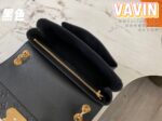 Louis Vuitton LV Vavin Monogram Black With Lock Gold Like Auth Handbags 25x18x10cm - Image 4
